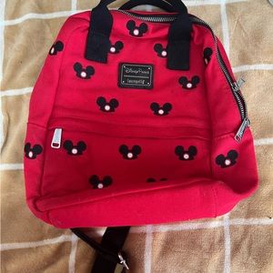 Disney Parks Loungefly Canvas Mickey Mouse ear hat backpack